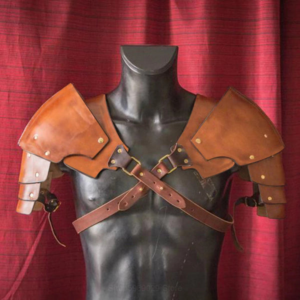 Medieval samurai shoulder armor Viking Age leather armor shoulder armor cosplay props
