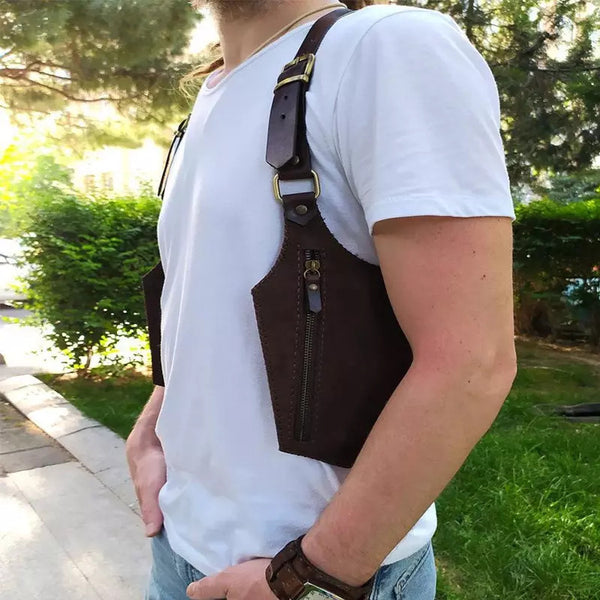 New shoulder strap underarm shoulder bag for men's outdoor mobile phone bag with adjustable zipper pocket wallet