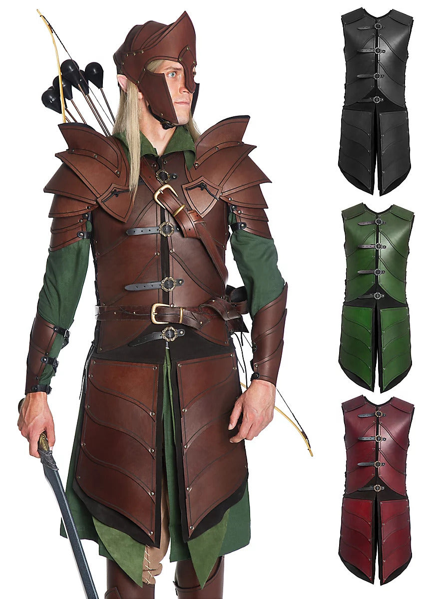 New European and American Vintage Viking medieval Renaissance Elf Warrior Leather Armor
