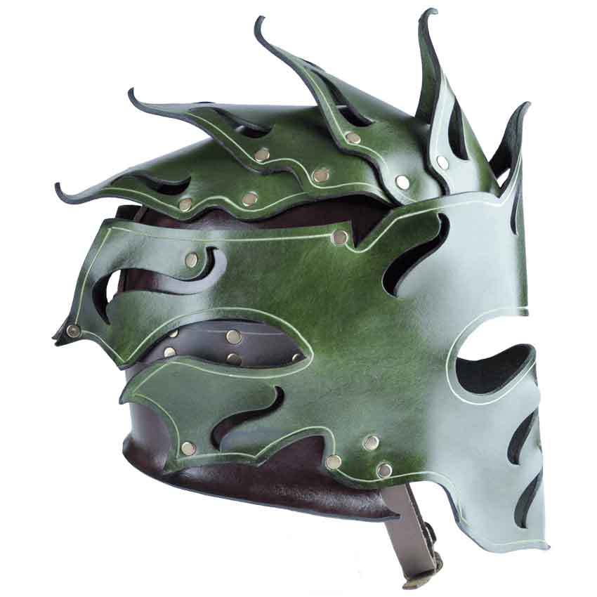 European and American retro knight medieval Renaissance leather helmet COSPLAY