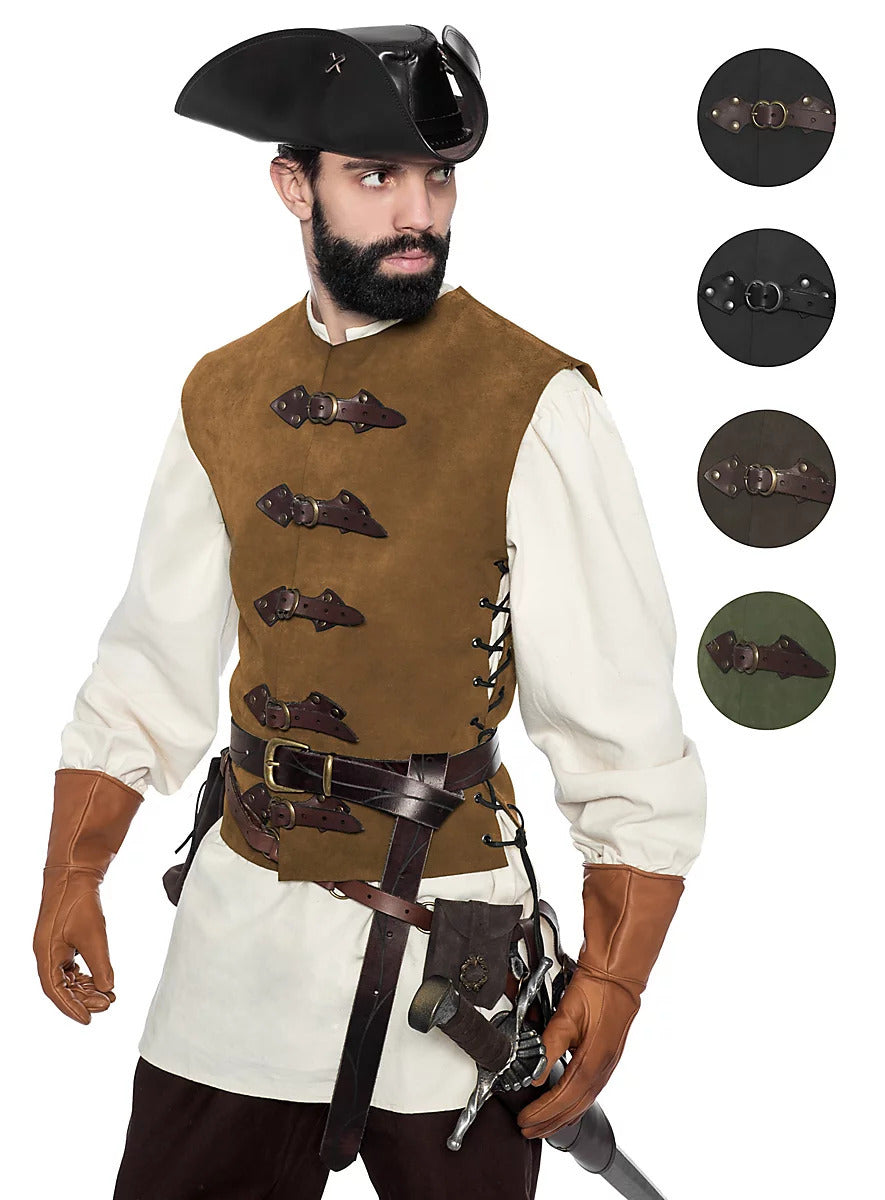 New European and American retro medieval Renaissance lace up COSPLAY clothing top
