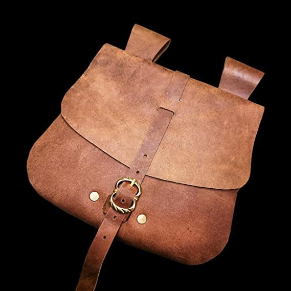 Medieval Renaissance Belt Retro Nordic Viking Leather Waistpack