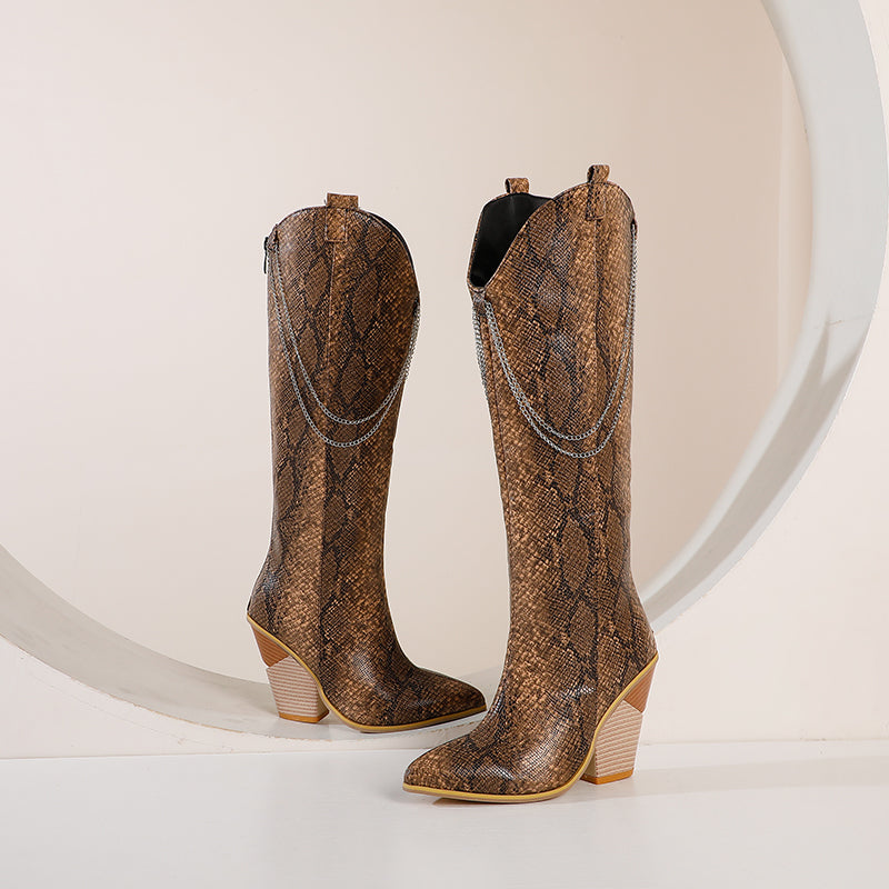 Bigsizeheels American western vintage boots - Brown freeshipping - bigsizeheel®-size5-size15 -All Plus Sizes Available!
