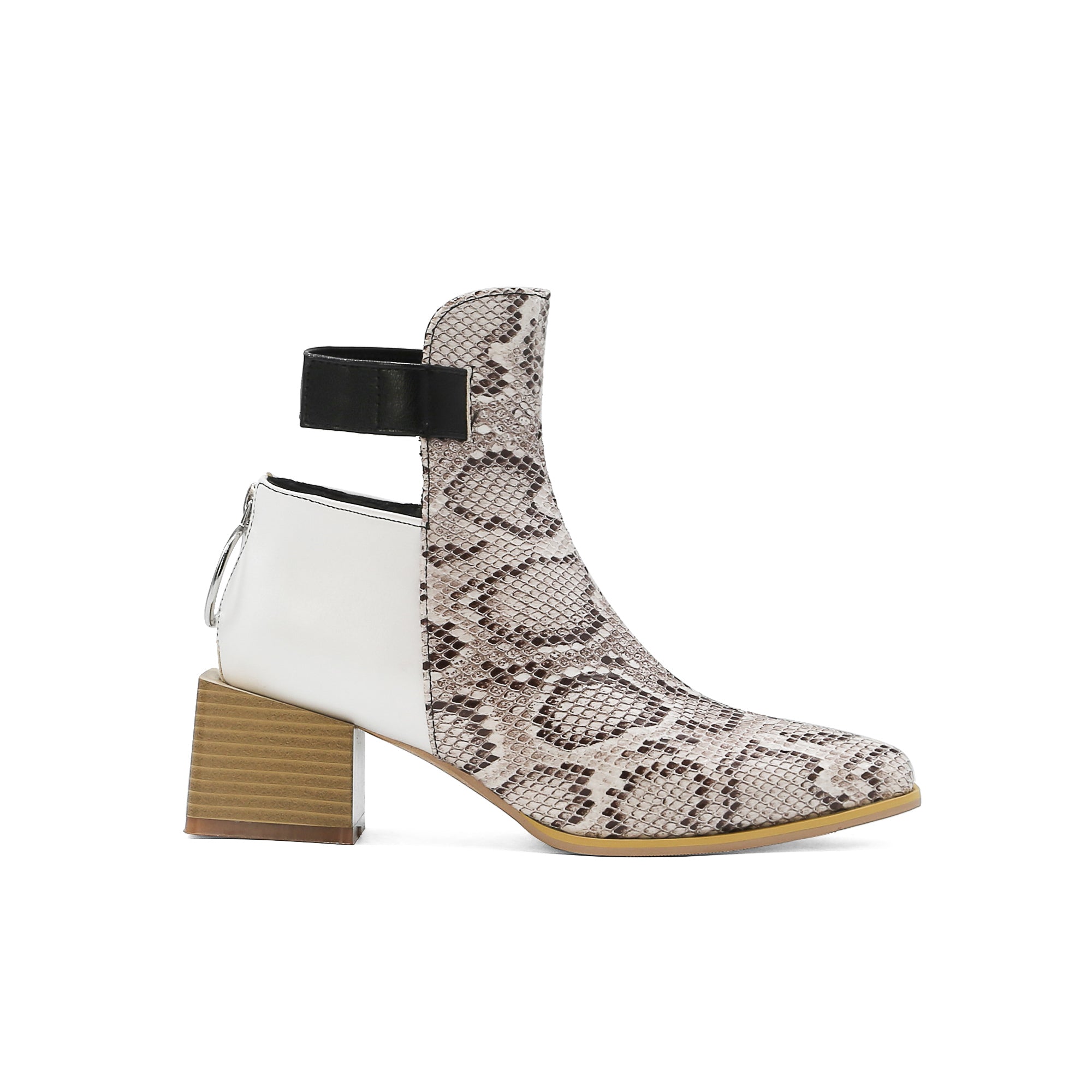 Bigsizeheels American street west ankle boots - White freeshipping - bigsizeheel®-size5-size15 -All Plus Sizes Available!