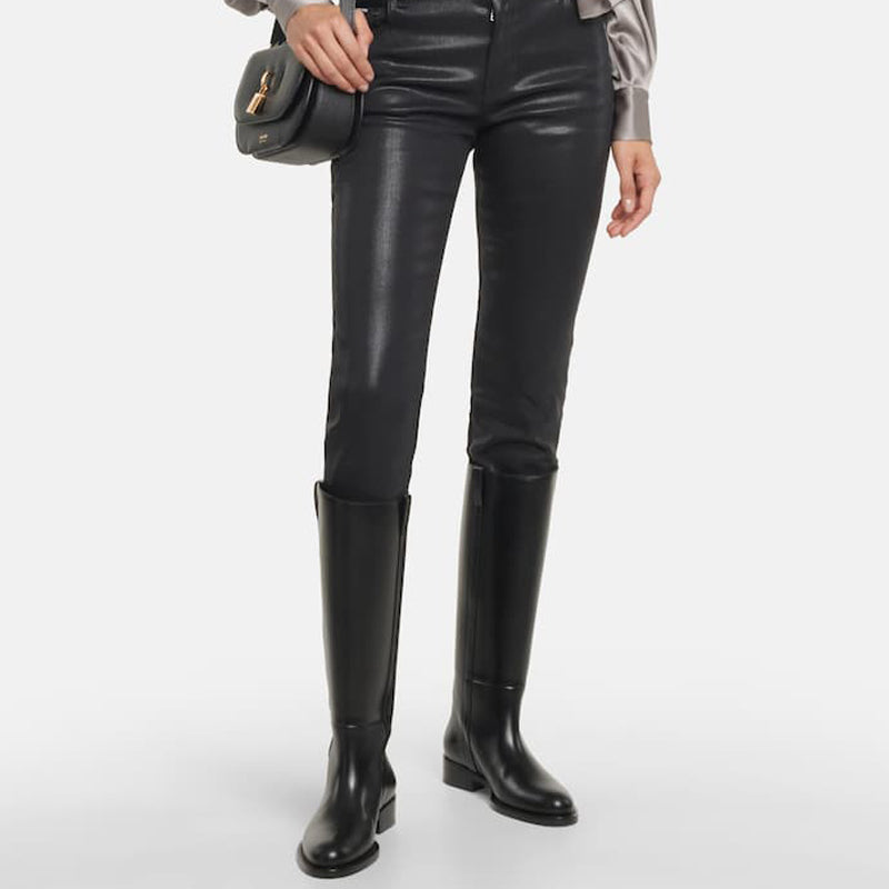 Bigsizeheels Fashion short plush leather boots - Black freeshipping - bigsizeheel®-size5-size15 -All Plus Sizes Available!