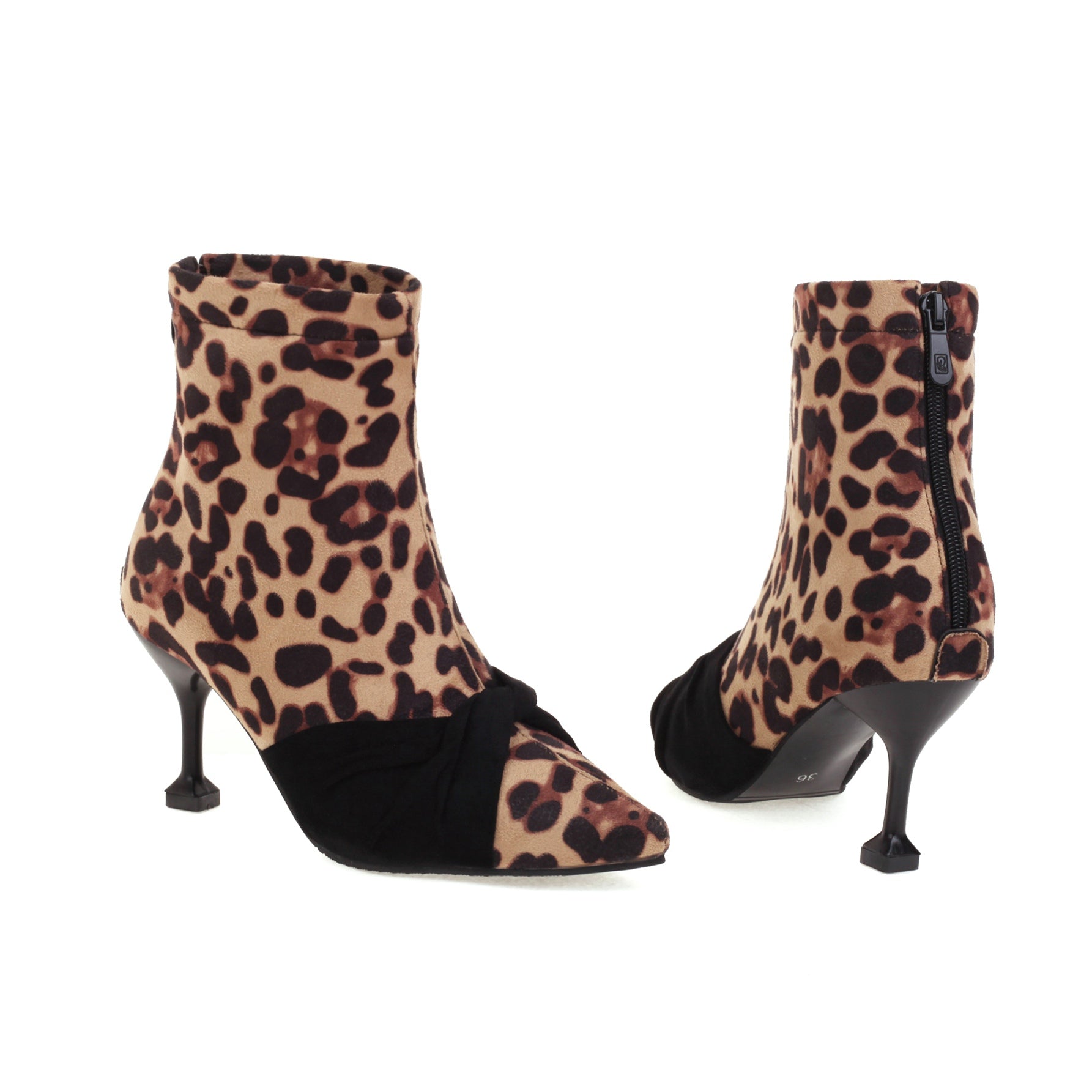 Bigsizeheels Stylish Slip-On Stiletto Heel Pointed Toe Banquet Thin Shoes - Leopard freeshipping - bigsizeheel®-size5-size15 -All Plus Sizes Available!
