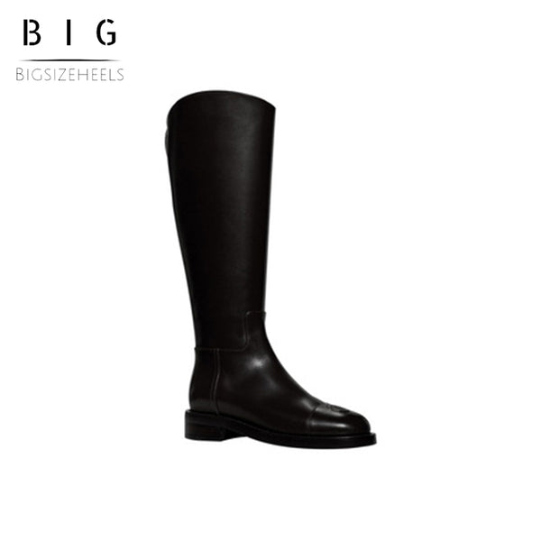 Bigsizeheels Pure Camellia Embroidered Boots - Black freeshipping - bigsizeheel®-size5-size15 -All Plus Sizes Available!
