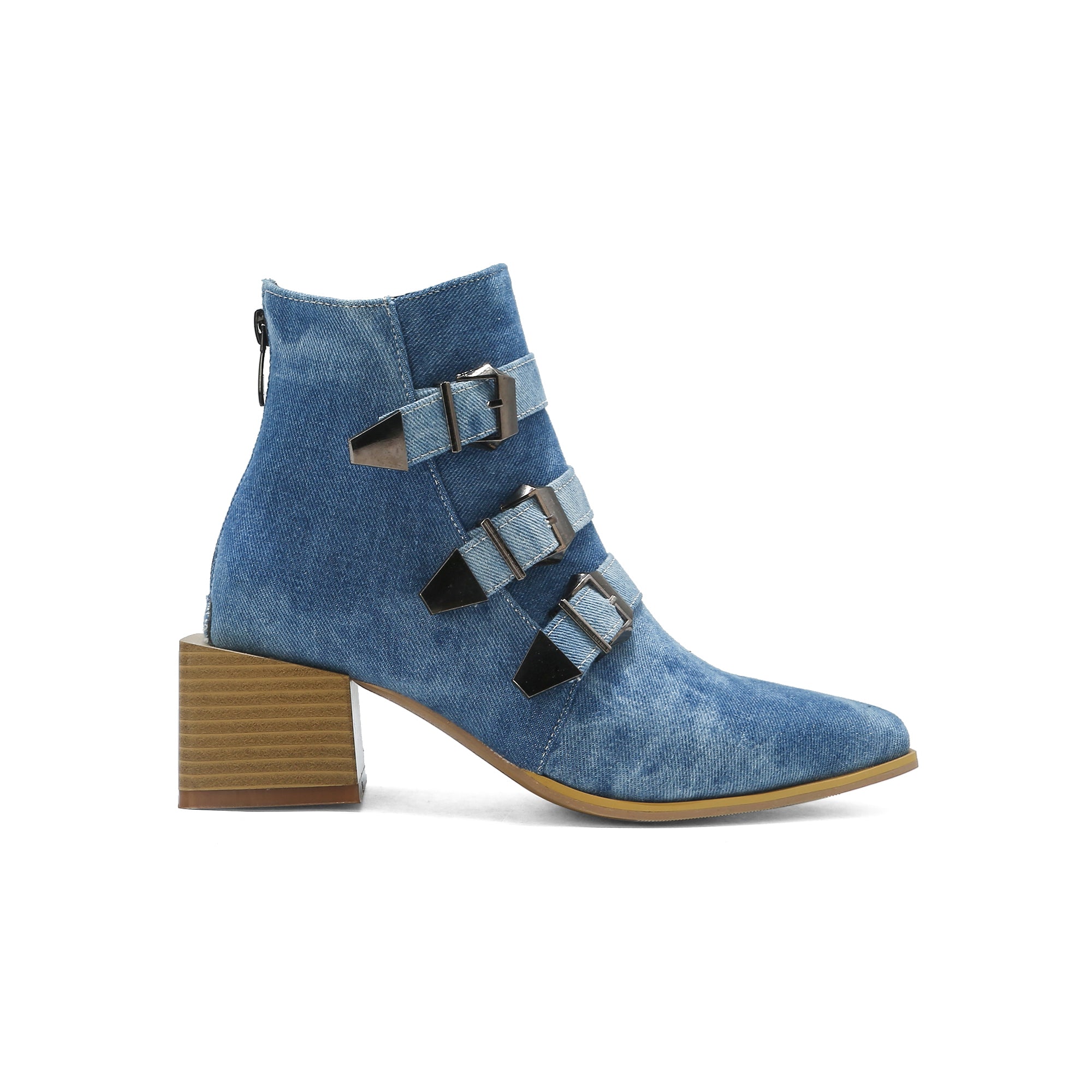Bigsizeheels American West Chelsea ankle boots - Blue freeshipping - bigsizeheel®-size5-size15 -All Plus Sizes Available!