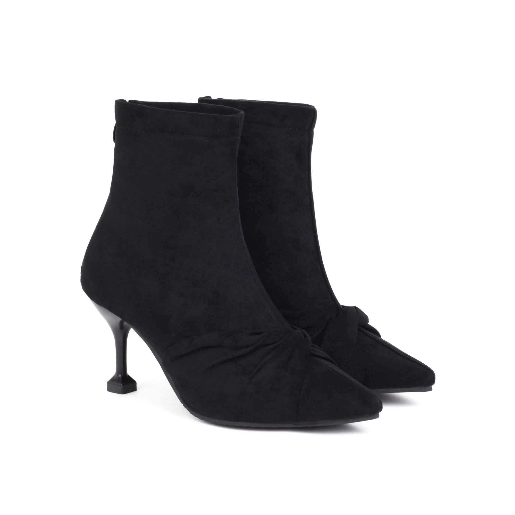 Bigsizeheels Stylish Slip-On Stiletto Heel Pointed Toe Banquet Thin Shoes - Black freeshipping - bigsizeheel®-size5-size15 -All Plus Sizes Available!