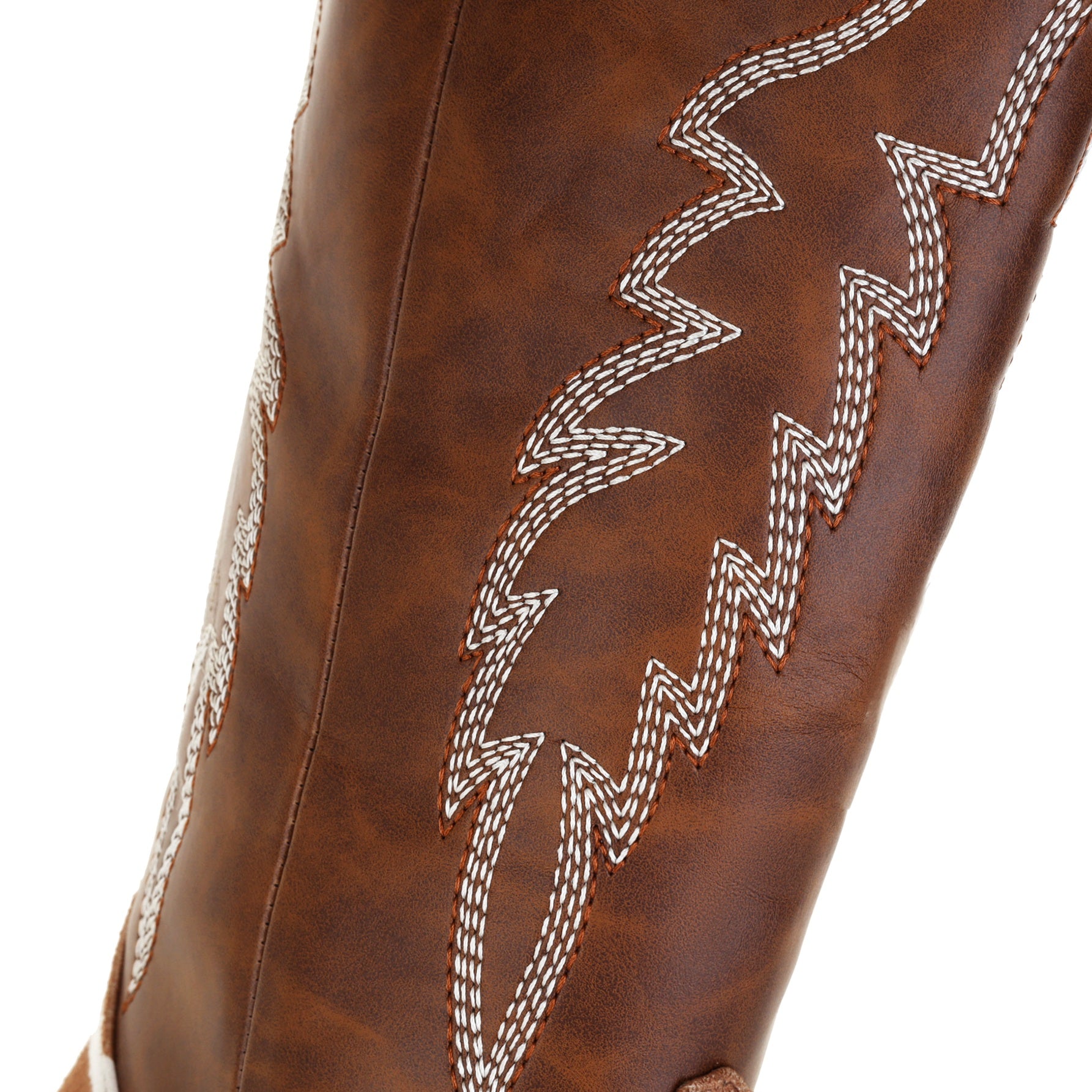 Bigsizeheels Western vintage Cow pattern embroidery boots - Brown freeshipping - bigsizeheel®-size5-size15 -All Plus Sizes Available!