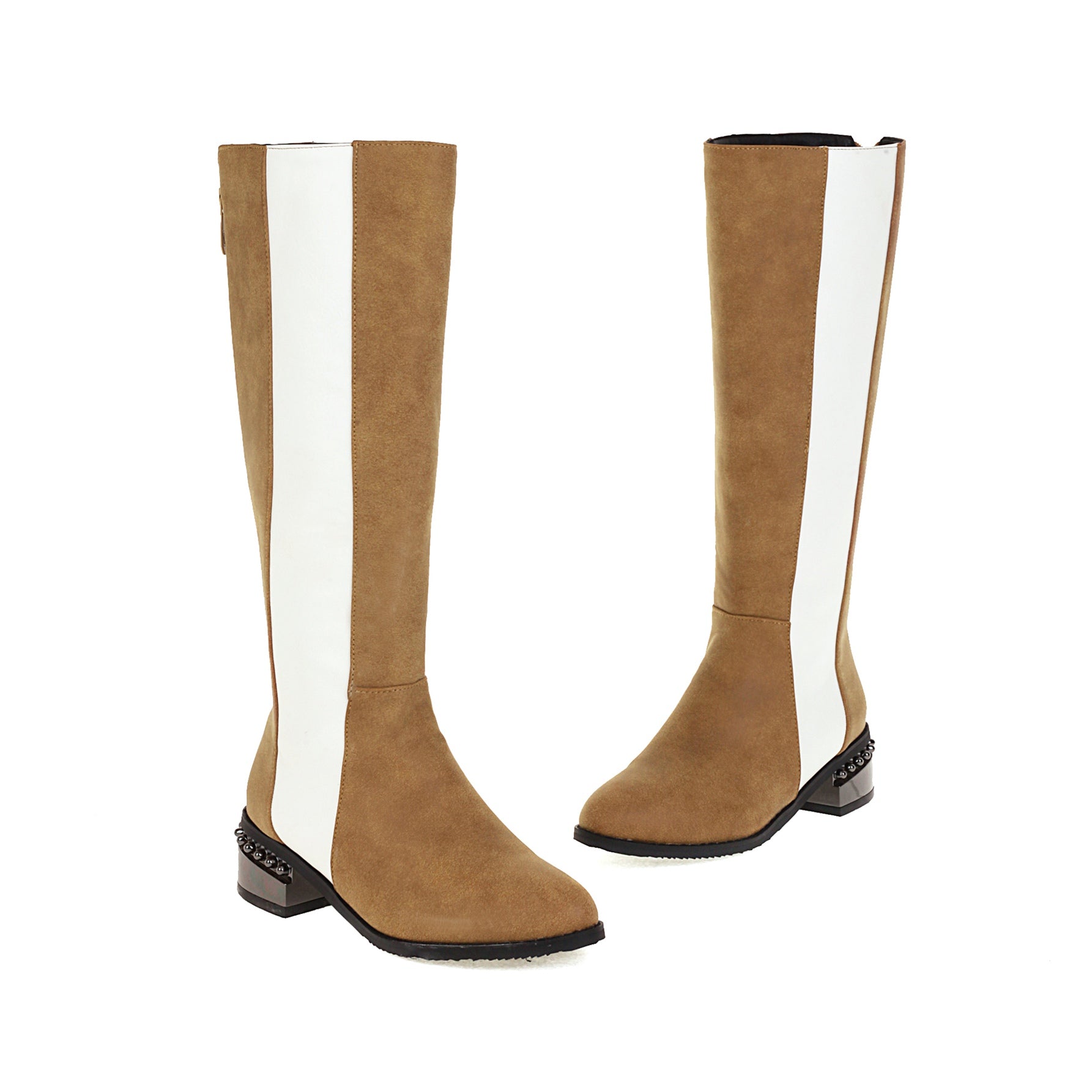 Bigsizeheels Concise Over the Knee Boots for women - Brown freeshipping - bigsizeheel®-size5-size15 -All Plus Sizes Available!