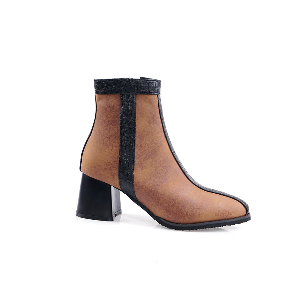Bigsizeheels American sexy warm ankle boots - Brown freeshipping - bigsizeheel®-size5-size15 -All Plus Sizes Available!