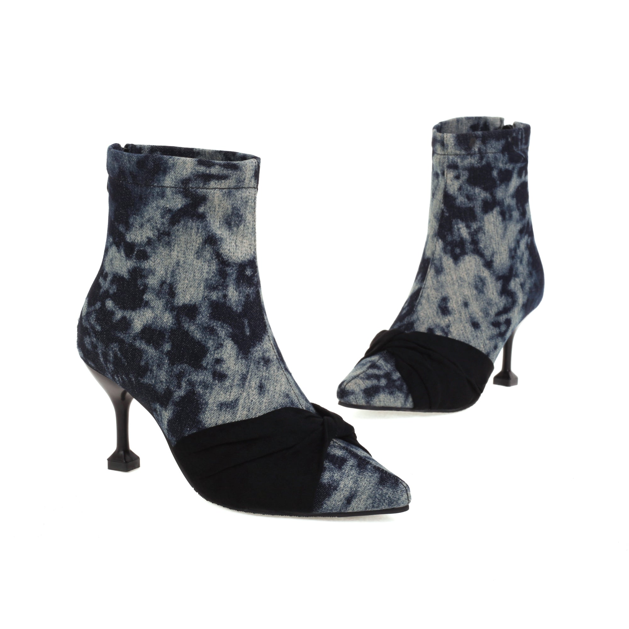 Bigsizeheels Stylish Slip-On Stiletto Heel Pointed Toe Banquet Thin Shoes - Navy blue freeshipping - bigsizeheel®-size5-size15 -All Plus Sizes Available!