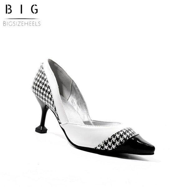 Bigsizeheels Stylish Pointed Toe Slip-On Thread Casual Thin Shoes - White freeshipping - bigsizeheel®-size5-size15 -All Plus Sizes Available!
