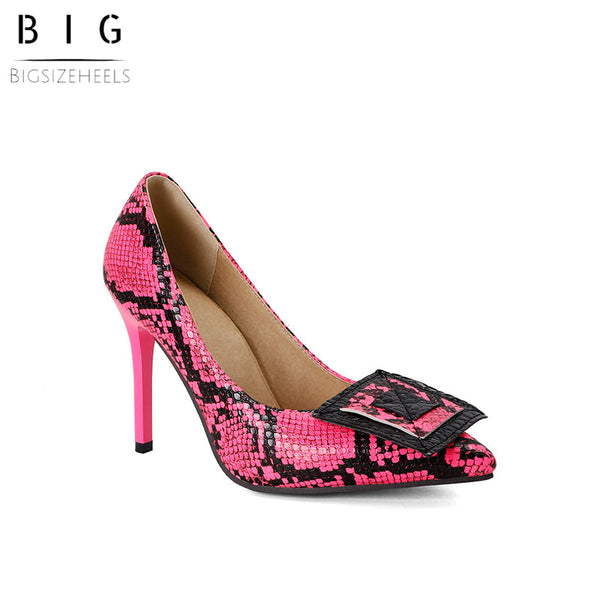 Bigsizeheels Boa constrictors put together black beauty heels - Rose freeshipping - bigsizeheel®-size5-size15 -All Plus Sizes Available!