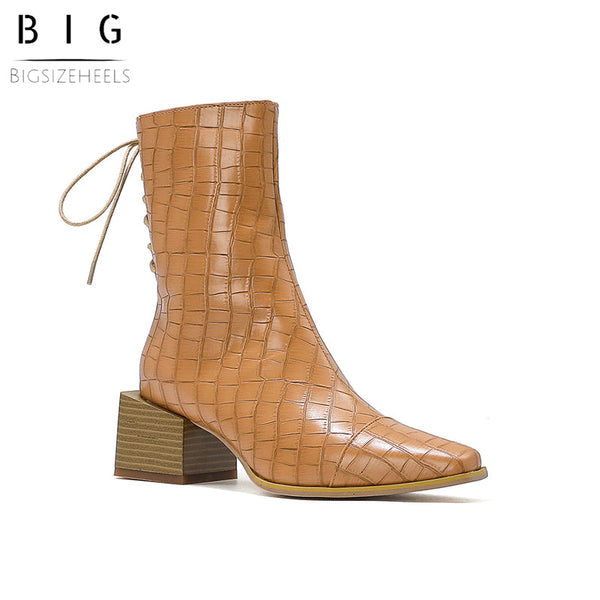 Bigsizeheels Western strap wooden heel - Yellow-plus size/size 15