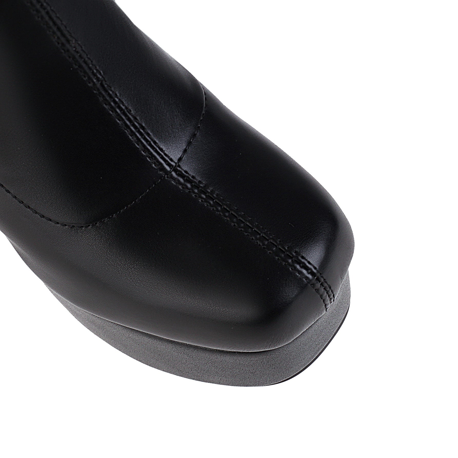 Bigsizeheels Punk thick-heeled slim fashion boots - Black freeshipping - bigsizeheel®-size5-size15 -All Plus Sizes Available!