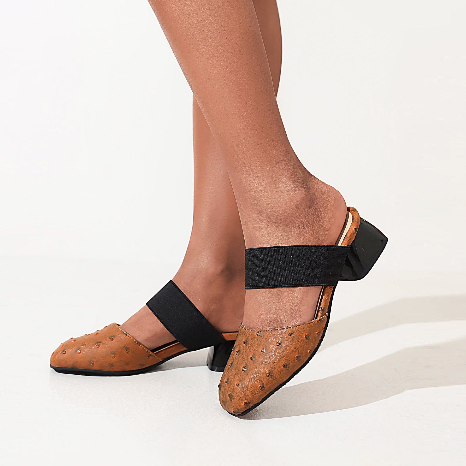 Bigsizeheels Simple Round Toe Flat Sandals - Brown best oversized womens heels are from bigsizeheels®