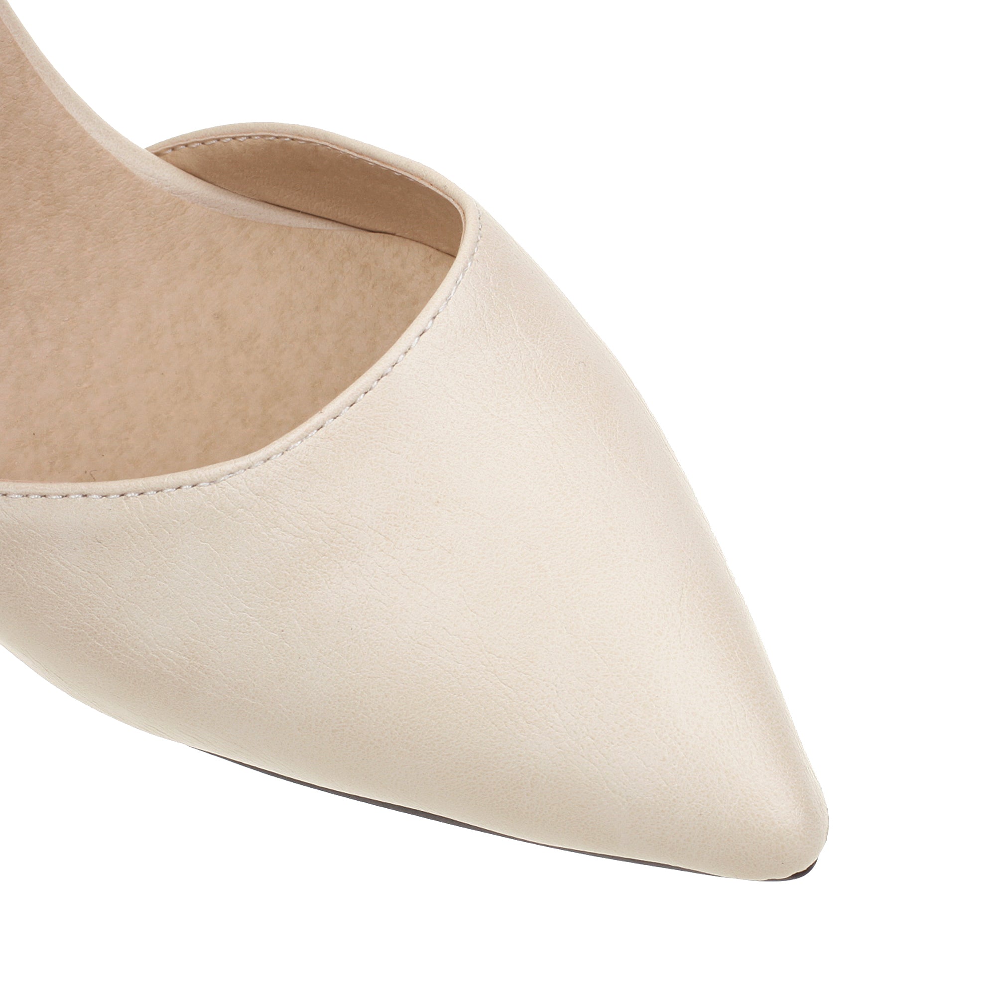 Bigsizeheels Slingback Peep Toe Stiletto Heel Sandals - Beige best oversized womens heels are from bigsizeheel®