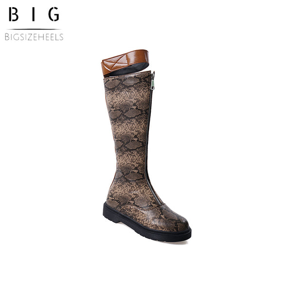 Bigsizeheels Fashion leggings and flat boots - Snakeskin freeshipping - bigsizeheel®-size5-size15 -All Plus Sizes Available!