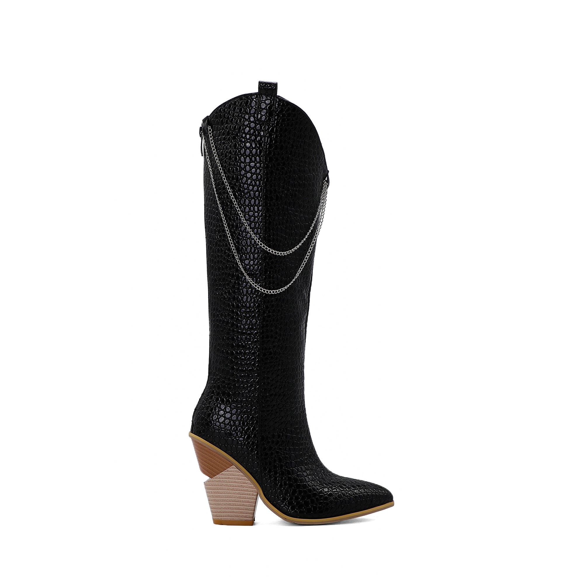 Bigsizeheels American western vintage boots - Black freeshipping - bigsizeheel®-size5-size15 -All Plus Sizes Available!