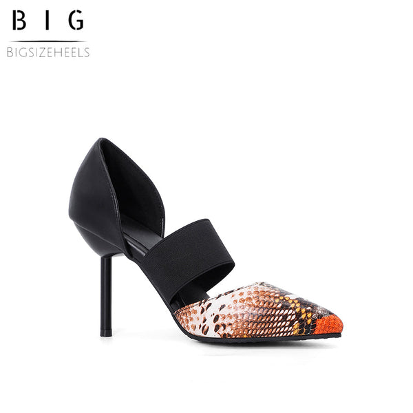 Bigsizeheels Pointed slip-on stilettos - Brown freeshipping - bigsizeheel®-size5-size15 -All Plus Sizes Available!