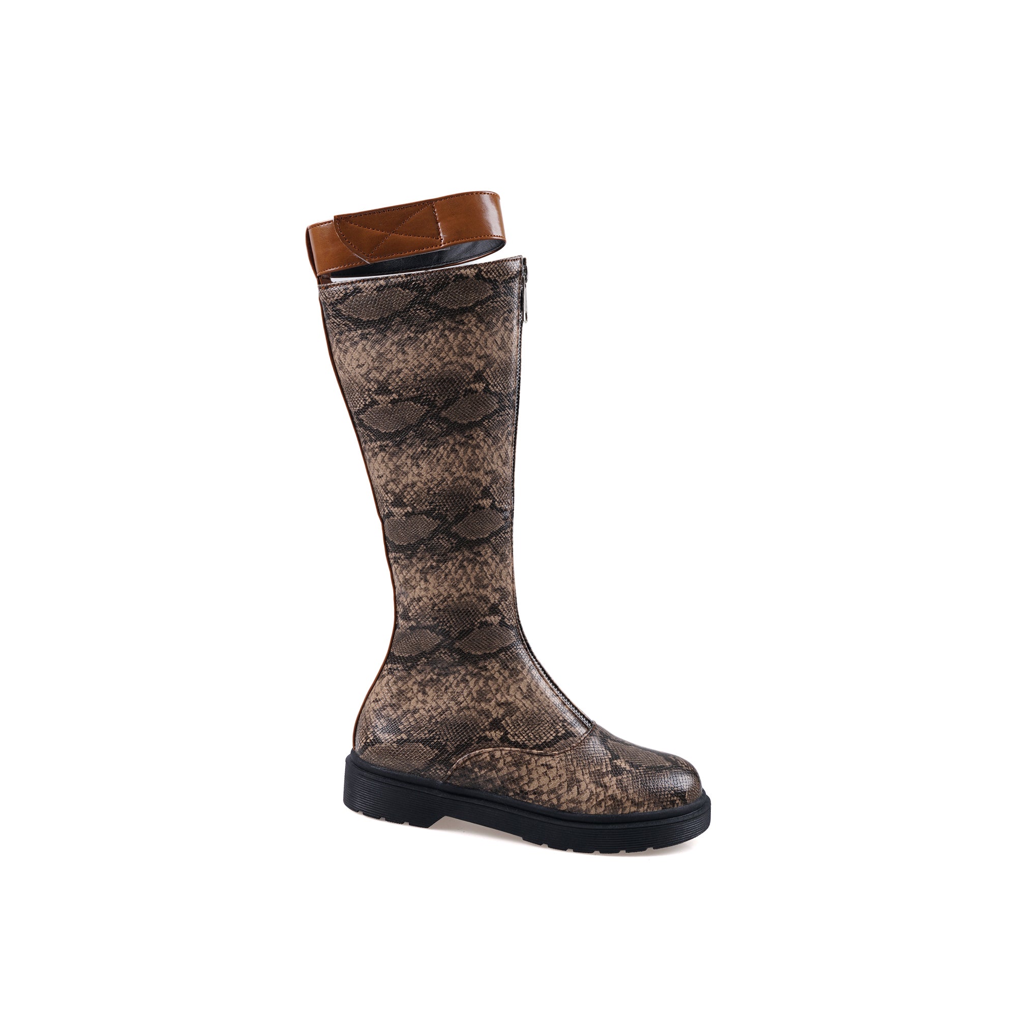 Bigsizeheels Fashion leggings and flat boots - Snakeskin freeshipping - bigsizeheel®-size5-size15 -All Plus Sizes Available!