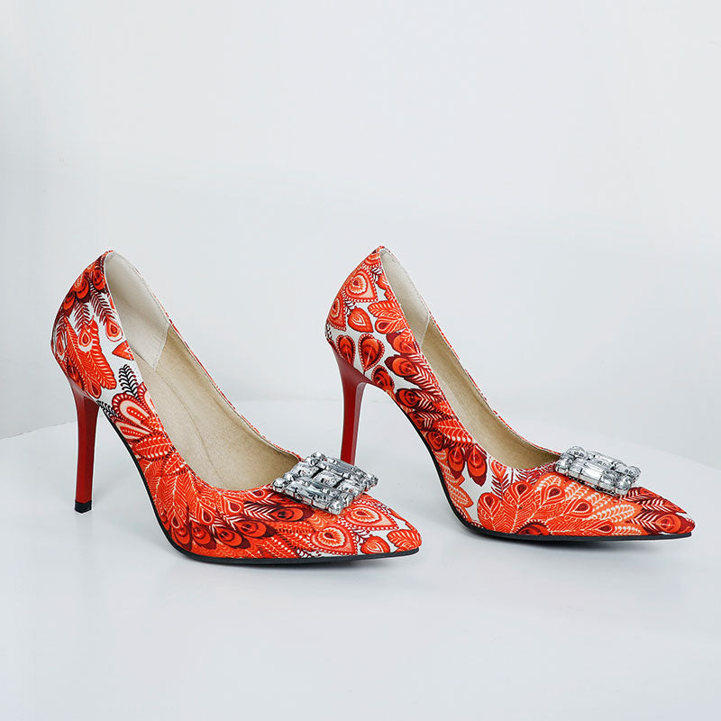 Bigsizeheels Banquet color with wedding heels - Red freeshipping - bigsizeheel®-size5-size15 -All Plus Sizes Available!