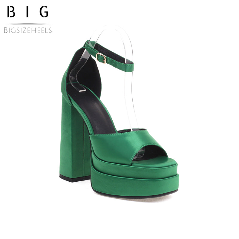 the Sexy Platform Ankle Strap Open Toe Sandals-Green are from bigsizeheels