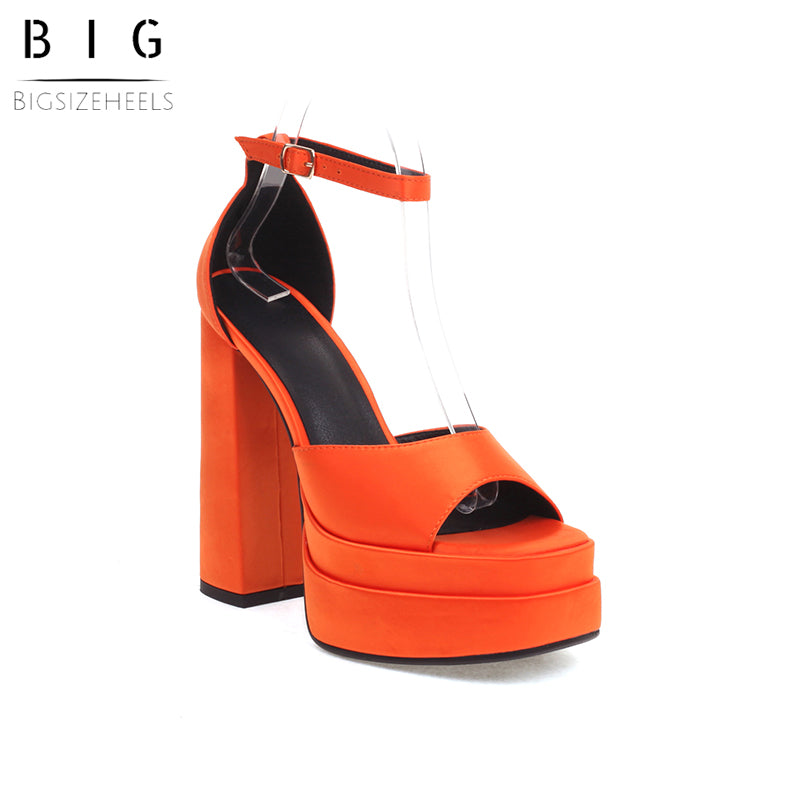 the Sexy Platform Ankle Strap Open Toe Sandals-Orange are from bigsizeheels